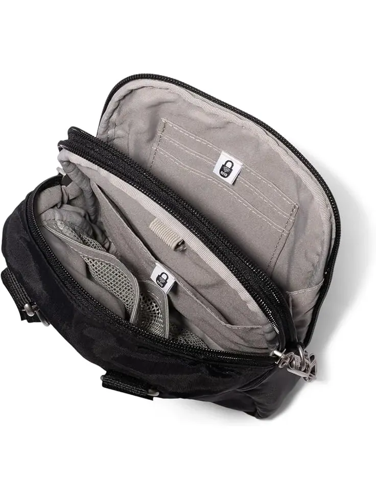 Женская противоугонная мини-сумка через плечо Securtex Everything Crossbody Baggallini — изображение 3 из 4, черный
