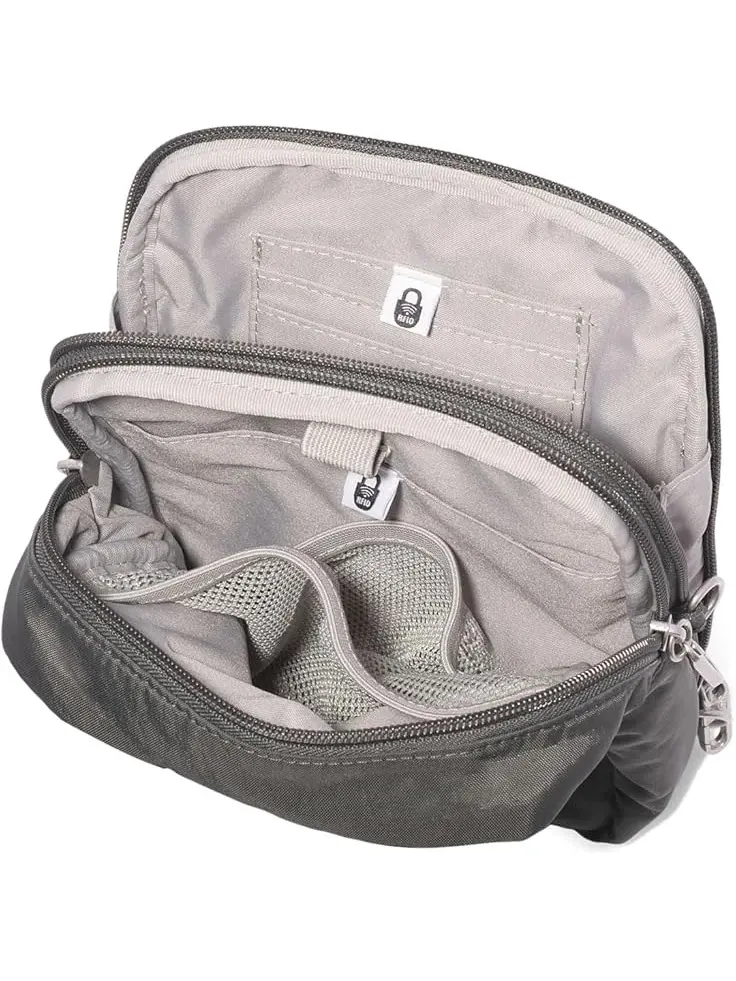 Женская противоугонная мини-сумка через плечо Securtex Everything Crossbody Baggallini — изображение 3 из 5, темно-серый