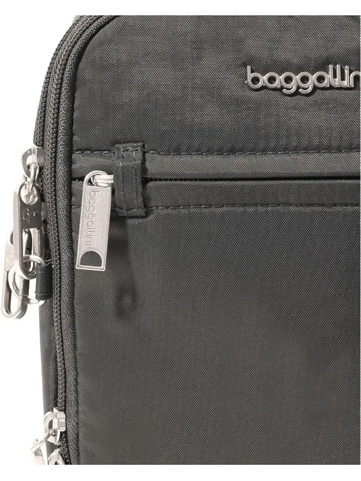 Женская противоугонная мини-сумка через плечо Securtex Everything Crossbody Baggallini — изображение 4 из 5, темно-серый