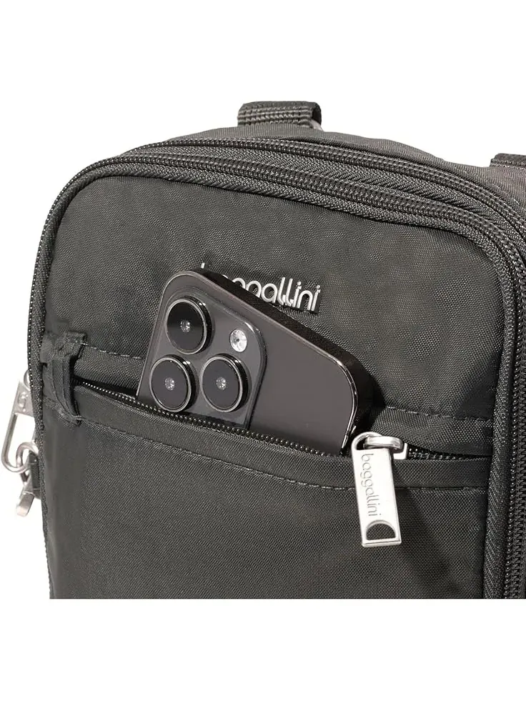 Женская противоугонная мини-сумка через плечо Securtex Everything Crossbody Baggallini — изображение 5 из 5, темно-серый