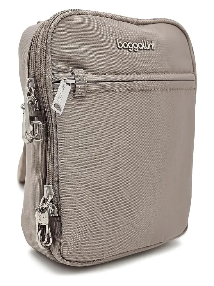 Женская противоугонная мини-сумка через плечо Securtex Everything Crossbody Baggallini — изображение 4 из 5, лунный камень