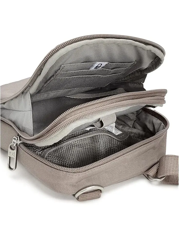 Женская противоугонная мини-сумка через плечо Securtex Everything Crossbody Baggallini — изображение 5 из 5, лунный камень