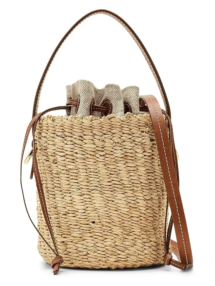 Женская мини-сумочка-корзинка из соломы Madewell — 1