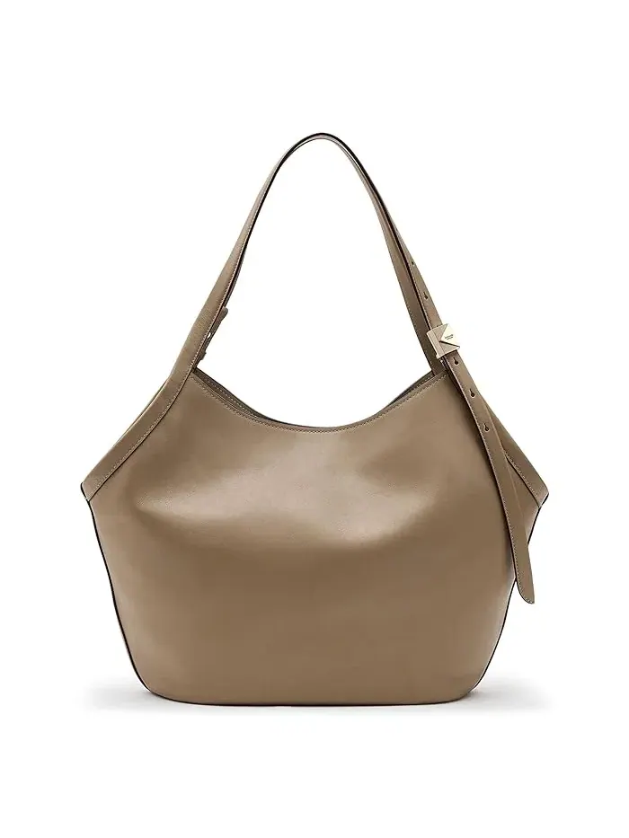Сумка-тоут из натуральной кожи Deco Fine Grain Leather Tulip Tote Kate Spade New York — изображение 1 из 5, черничный