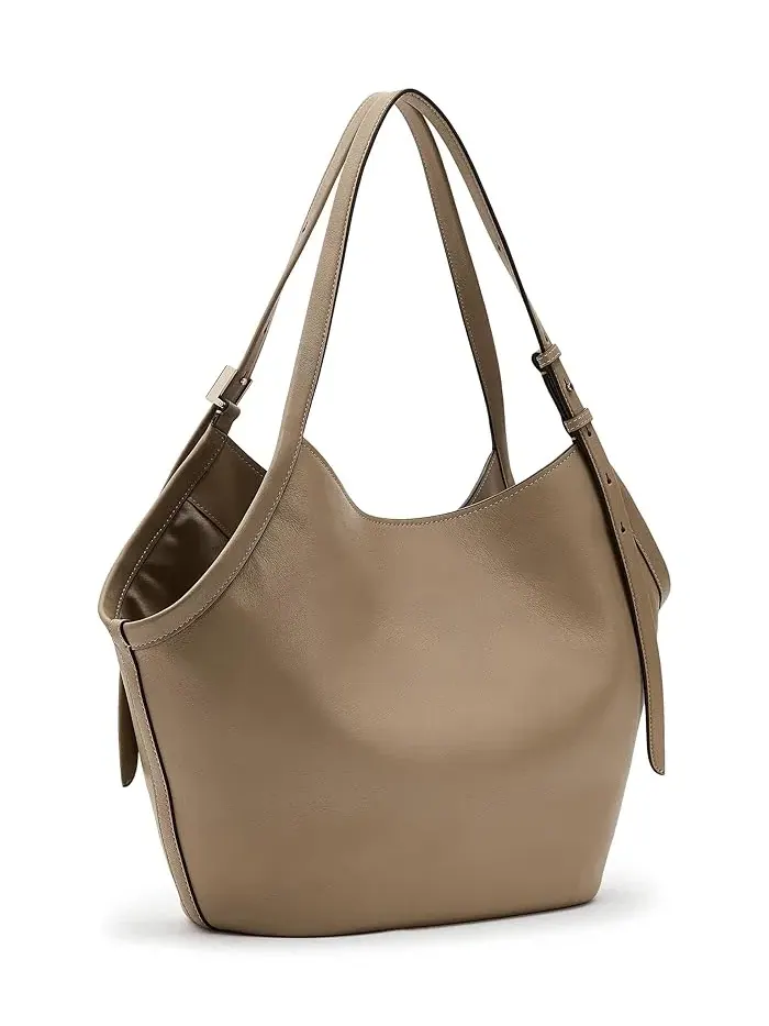 Сумка-тоут из натуральной кожи Deco Fine Grain Leather Tulip Tote Kate Spade New York — изображение 2 из 5, черничный