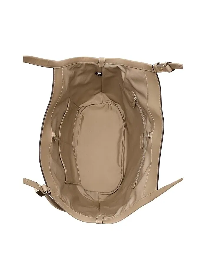 Сумка-тоут из натуральной кожи Deco Fine Grain Leather Tulip Tote Kate Spade New York — изображение 5 из 5, черничный