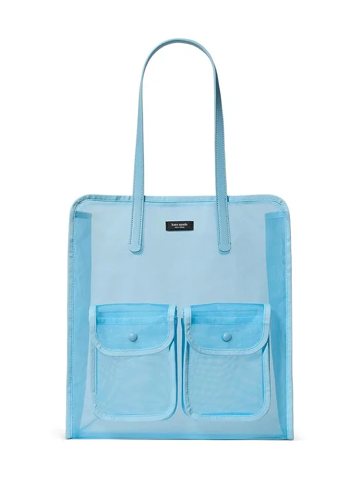 Сумка тоут сетчатая Breezy Mesh Tote Bag Kate Spade New York — изображение 1 из 5, аквамариновый