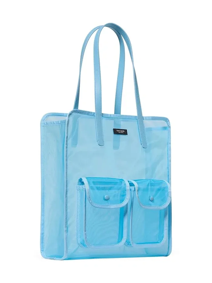 Сумка тоут сетчатая Breezy Mesh Tote Bag Kate Spade New York — изображение 3 из 5, аквамариновый