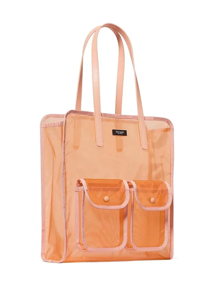 Сумка тоут из сетки Breezy Mesh Tote Bag Kate Spade New York — изображение 3 из 5, персиковый