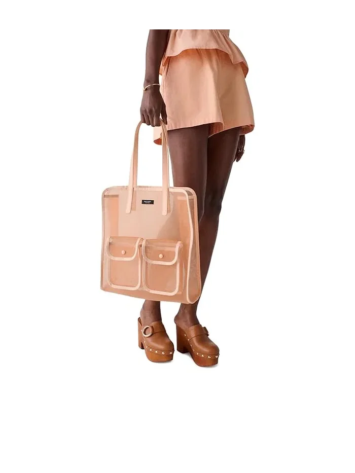 Сумка тоут из сетки Breezy Mesh Tote Bag Kate Spade New York — изображение 5 из 5, персиковый