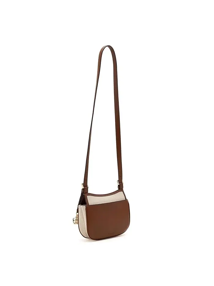 Сумка кросс-боди Canvas Medium Marcy Lauren Ralph Lauren — изображение 2 из 5, натуральный//бежевый