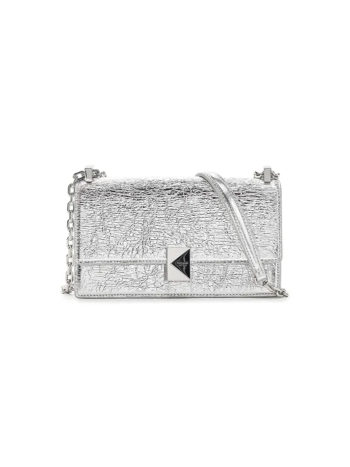 Сумка кроссбоди мини металлическая кожа Deco Kate Spade New York — изображение 1 из 5, прозрачный