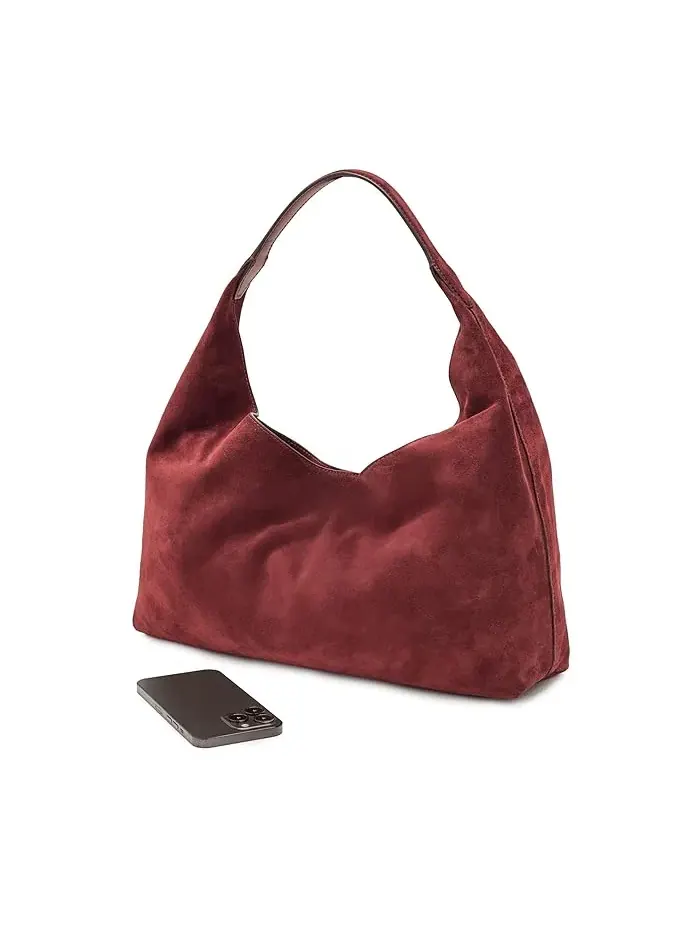Сумка через плечо из замши модель Slouchy Madewell — 3