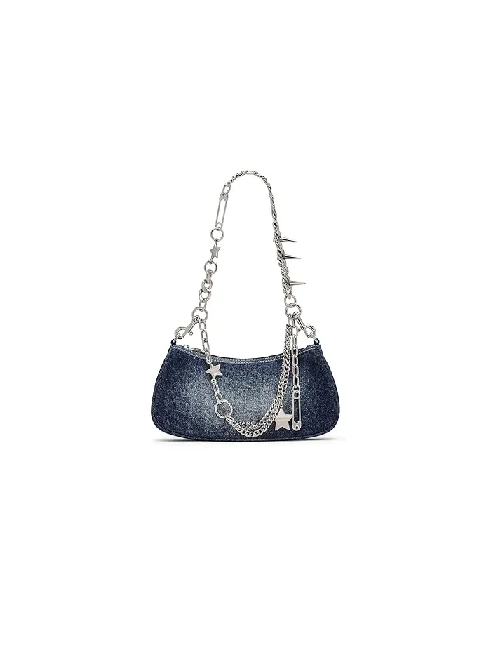 Сумка через плечо деним The Faded Denim Charm Shoulder Bag Marc Jacobs — изображение 1 из 3, винтажный индиго