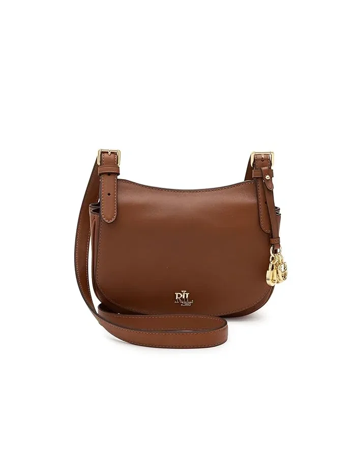 Сумка через плечо кожаная Marcy Lauren Ralph Lauren — изображение 1 из 5, бежевый