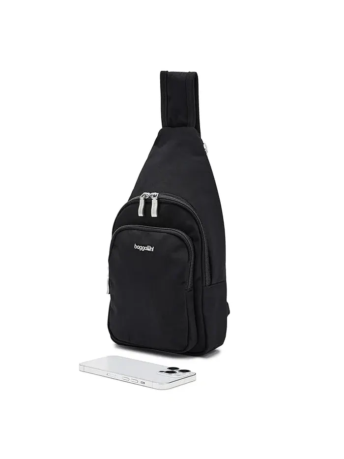 Сумка через плечо Modern Sling EMF Blocking Pouch Baggallini — изображение 3 из 5, черный