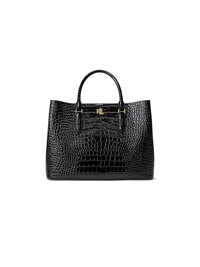 Сумка крокодиловая кожа Large Marcy Lauren Ralph Lauren — 1