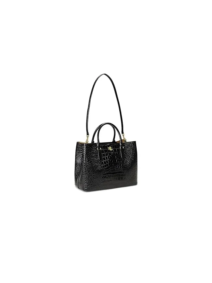 Сумка крокодиловая кожа Large Marcy Lauren Ralph Lauren — 4