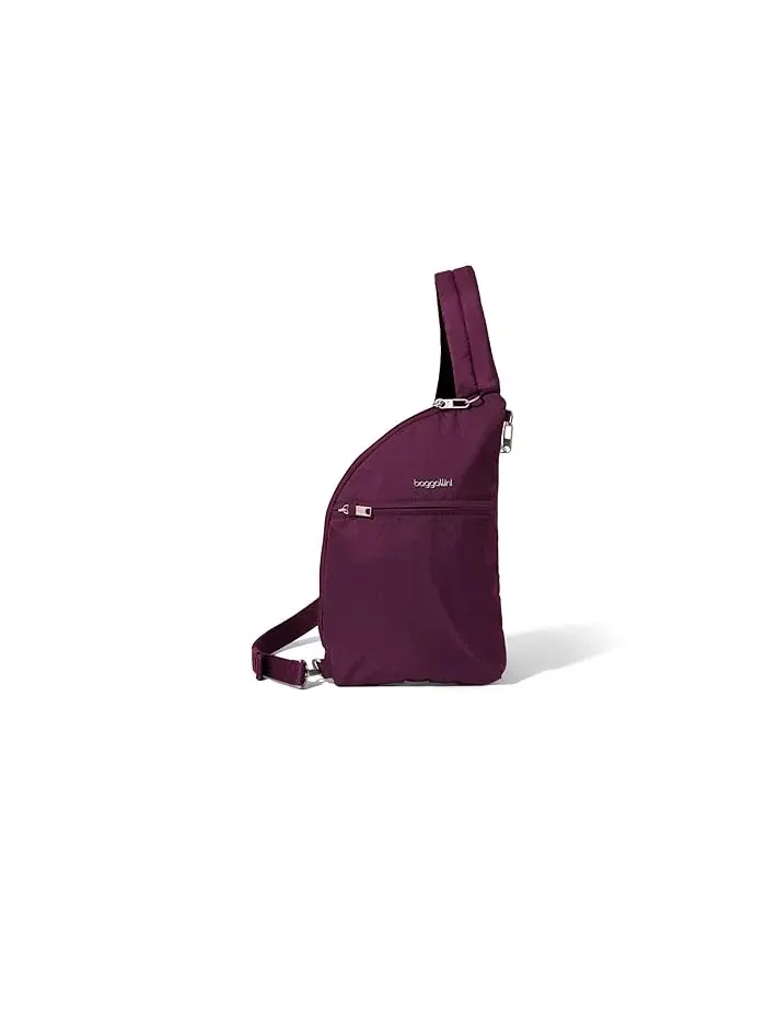 Сумка поясная антикражная Half Moon Sling Baggallini — изображение 1 из 5, малина