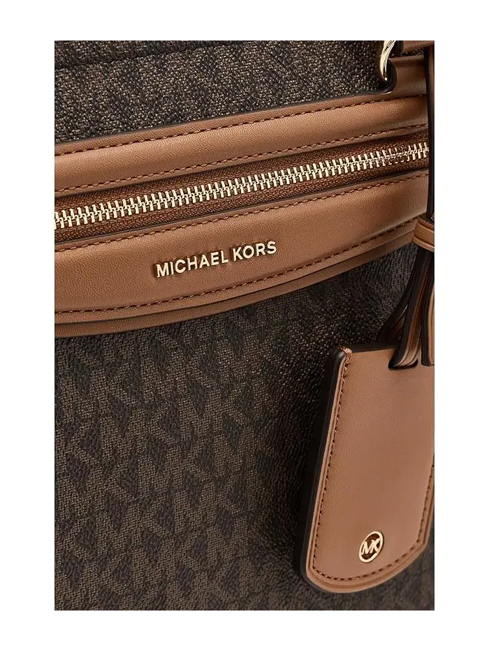 Сумка дорожная средняя MICHAEL Michael Kors — изображение 4 из 5, ваниль/орех