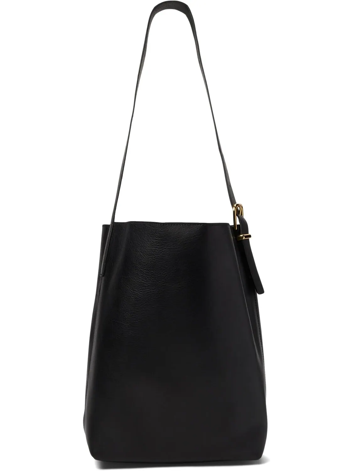 Кожаная сумка-тоут Essential Bucket Madewell — изображение 1 из 4, черный