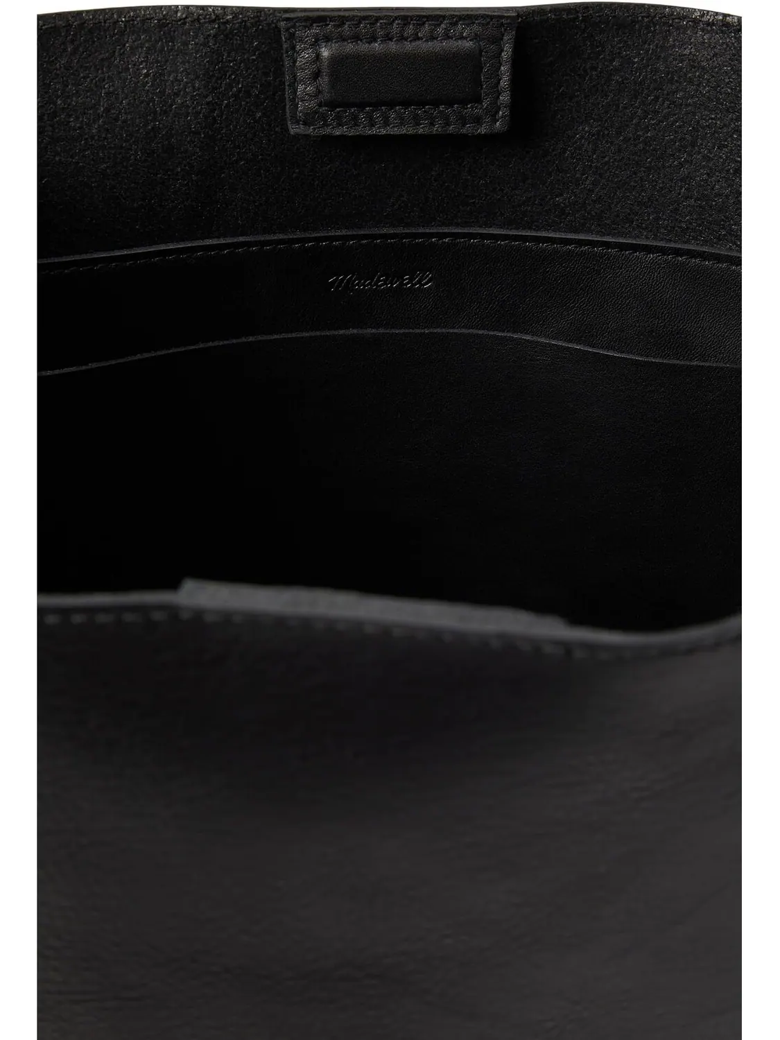 Кожаная сумка-тоут Essential Bucket Madewell — изображение 3 из 4, черный