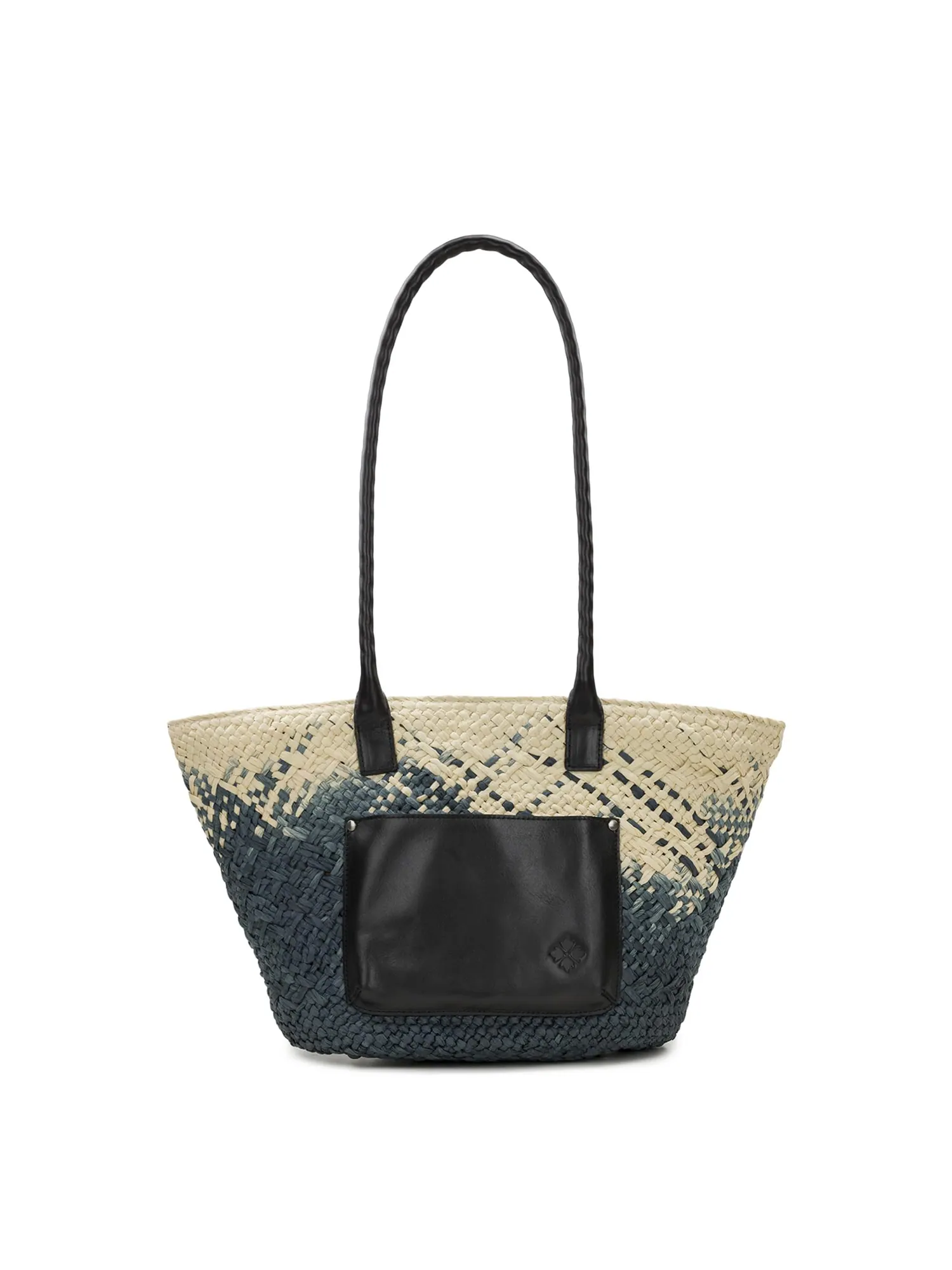 Сумка-тоут Patricia Nash Calypso Woven Tote W/ Greek Floral Scarf — изображение 2 из 4, темно-синий/натуральный