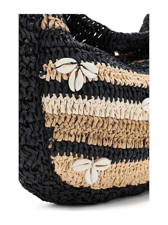 Клатч из рафии с ракушками Belize Shell Clutch Free People — изображение 4 из 5, писташковый