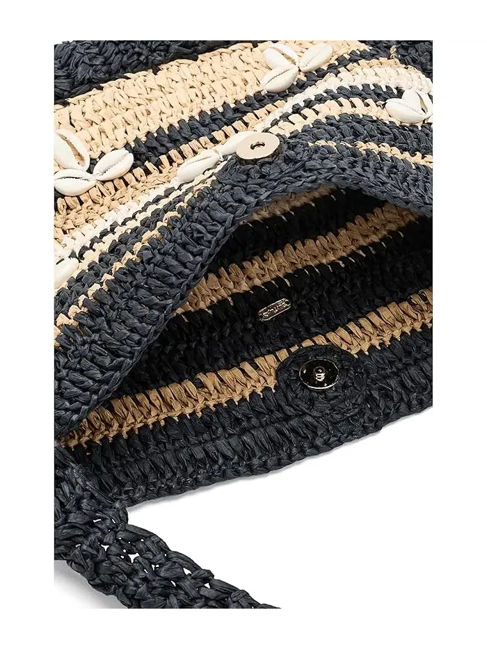 Клатч из рафии с ракушками Belize Shell Clutch Free People — изображение 5 из 5, писташковый