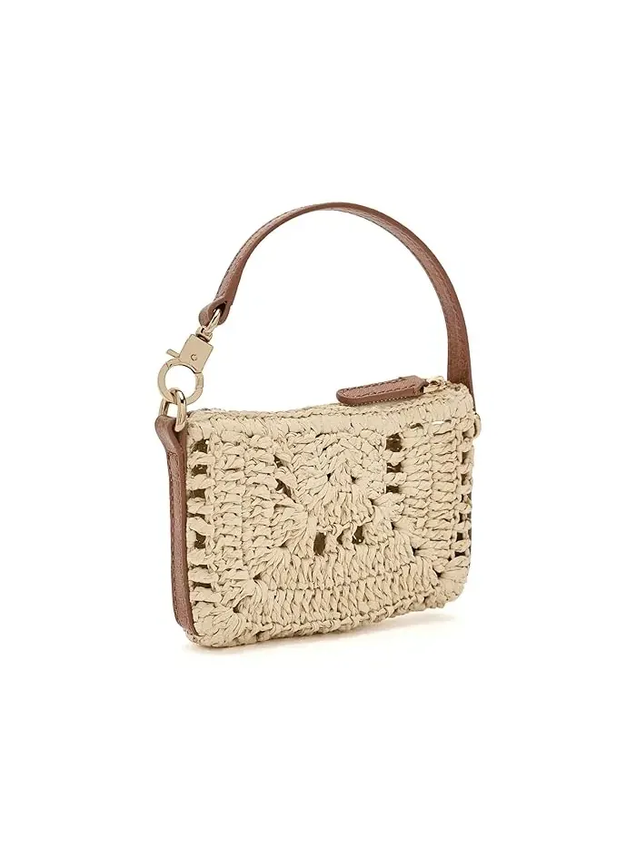 Сумка мини-клатч плетеная Straw Mini Pouch Madewell — изображение 2 из 5, прозрачный