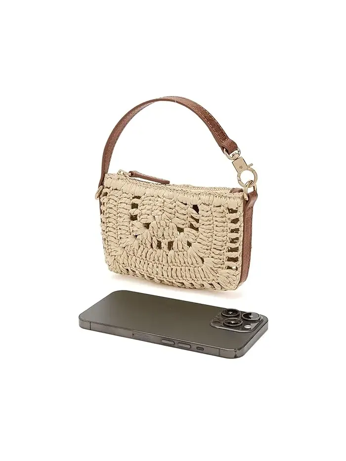 Сумка мини-клатч плетеная Straw Mini Pouch Madewell — изображение 3 из 5, прозрачный