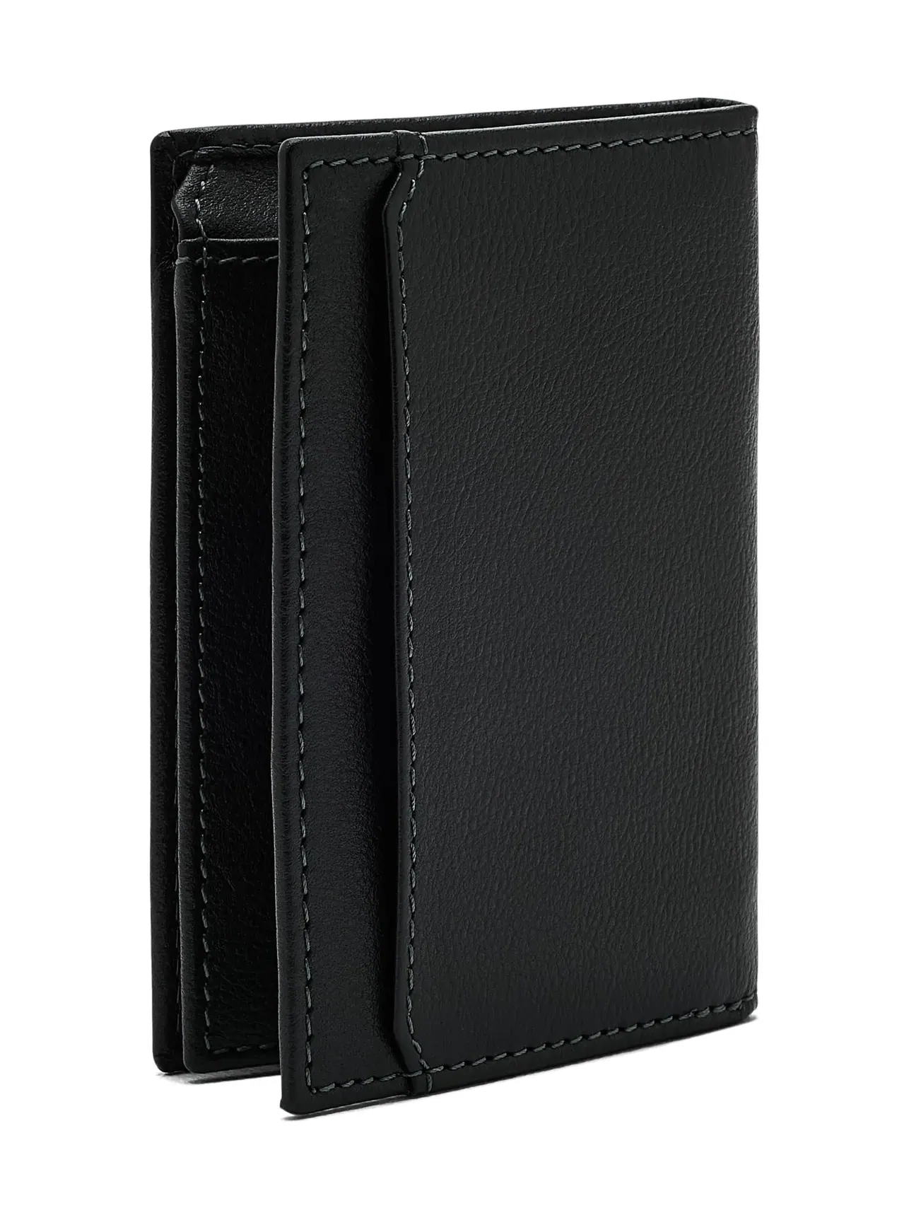 Кожаный L-образный кошелек L-Fold Leather Wallet Boconi Bags And Leather — изображение 2 из 5, черный