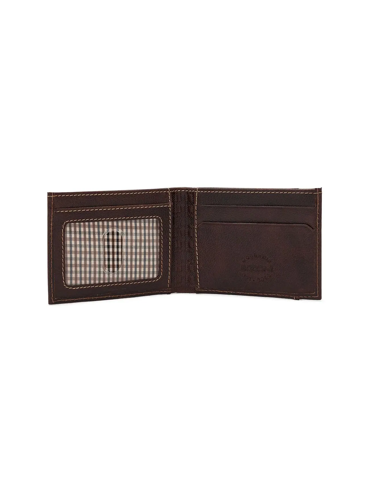 Кожаный бифолд-кошелек Bifold Leather Wallet Boconi Bags And Leather — изображение 5 из 5, коричневый