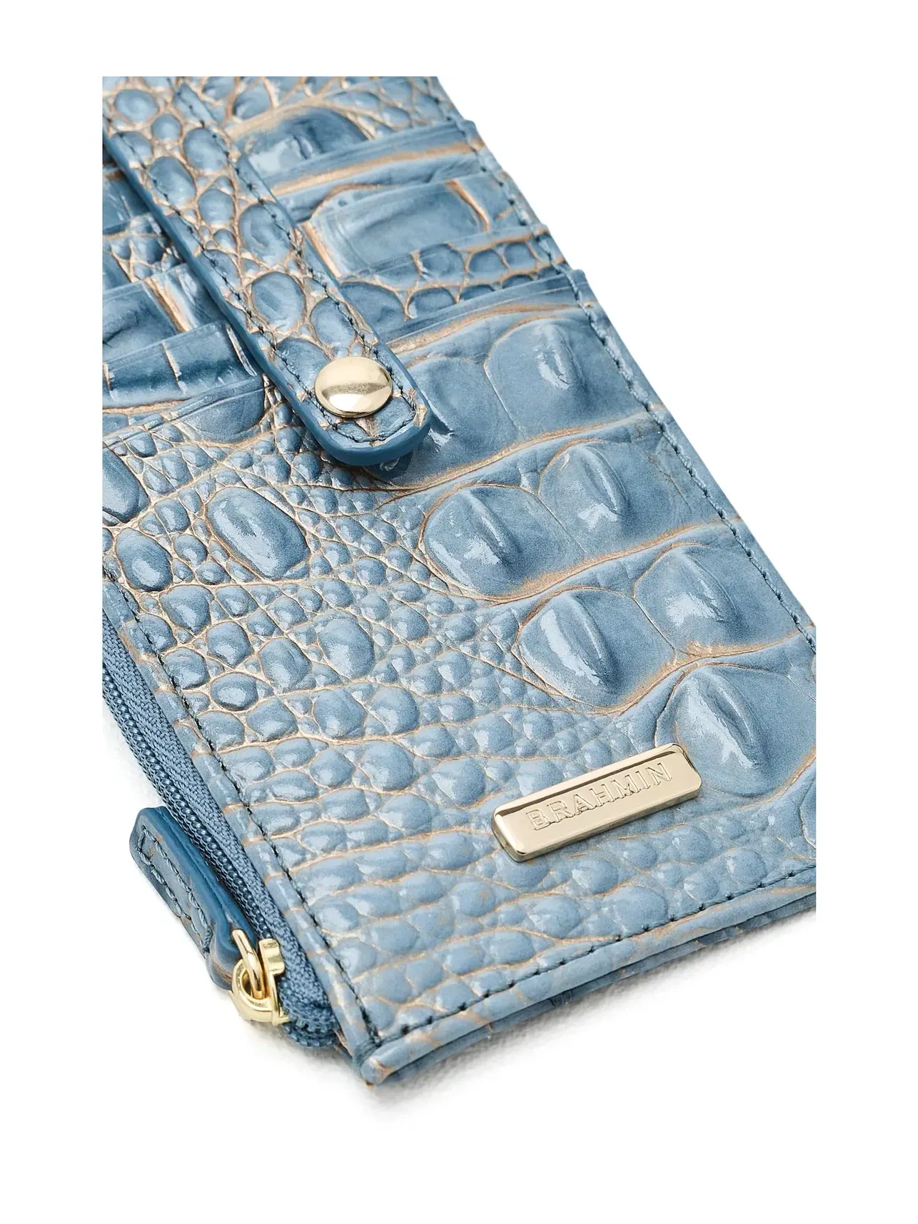 Кошелек для кредитных карт Credit Card Wallet Brahmin — изображение 4 из 5, винтажный индиго