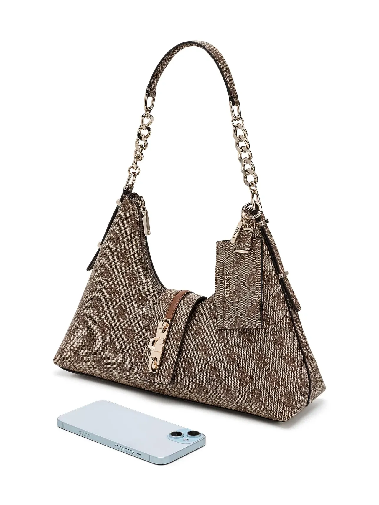 Сумка-хобо с логотипом Yvonne Logo Hobo Guess — 3