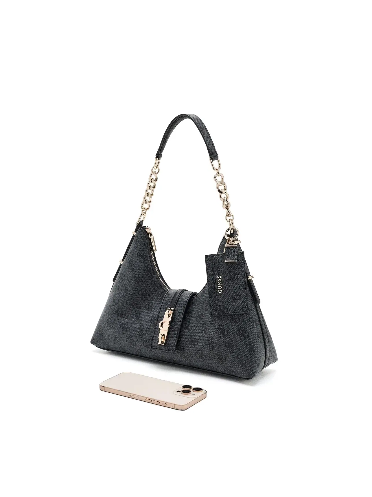 Сумка-хобо с логотипом Yvonne Logo Hobo Guess — 3