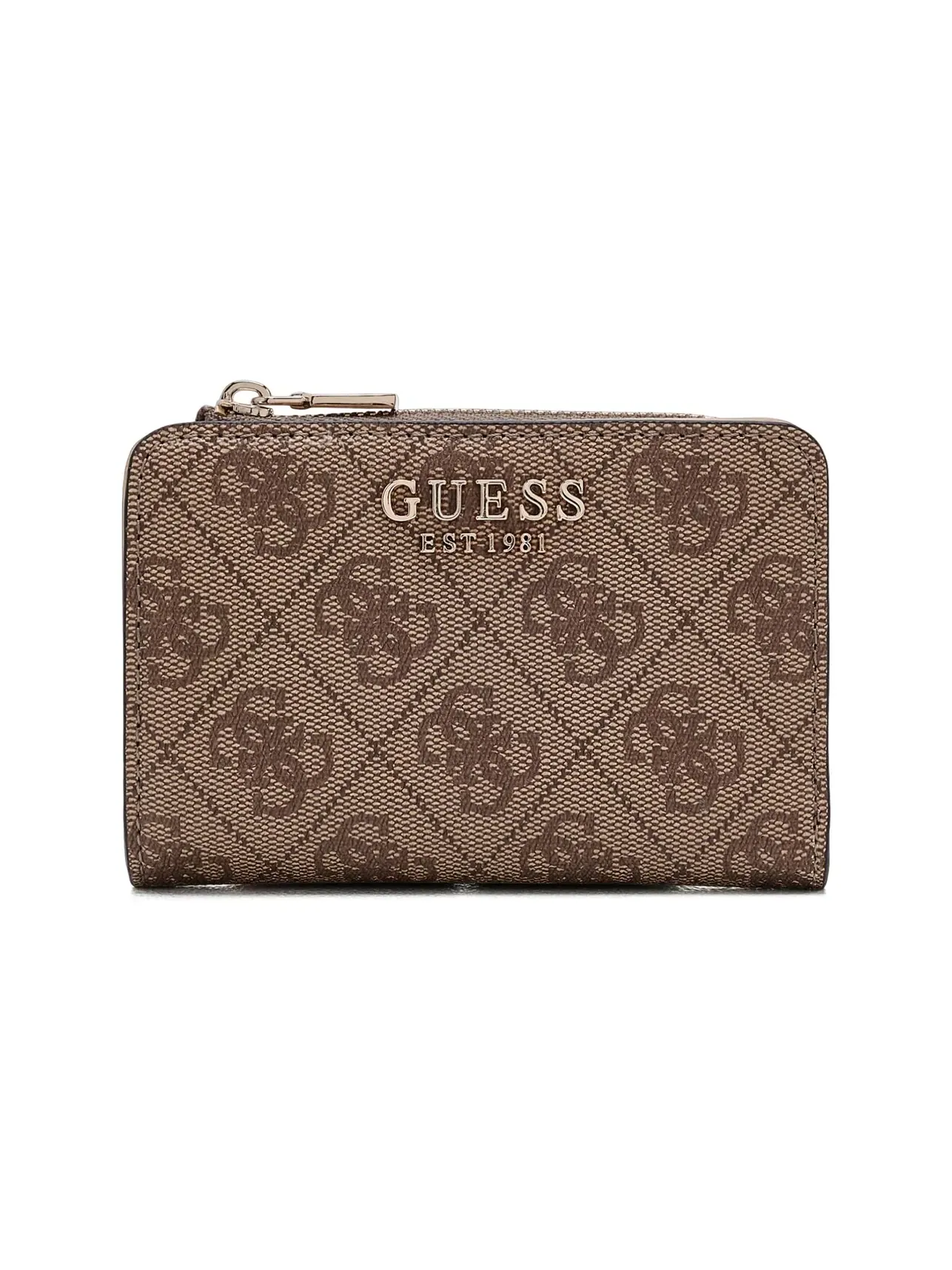 Кошелек-визитница на молнии с логотипом Yvonne Logo Zip Around Card Case Wallet Guess — изображение 1 из 5, латте