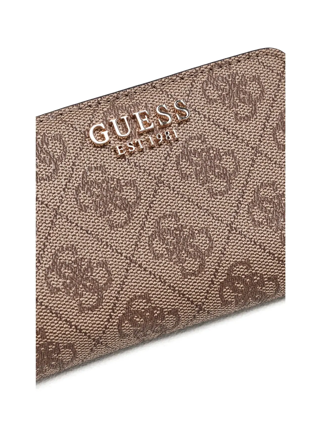 Кошелек-визитница на молнии с логотипом Yvonne Logo Zip Around Card Case Wallet Guess — изображение 4 из 5, латте