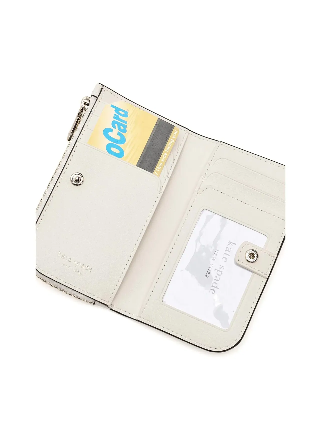 Компактный бифолд-кошелек Devin Vibrant Buds Small Bifold Wallet Kate Spade New York — изображение 3 из 5, кремовый мульти