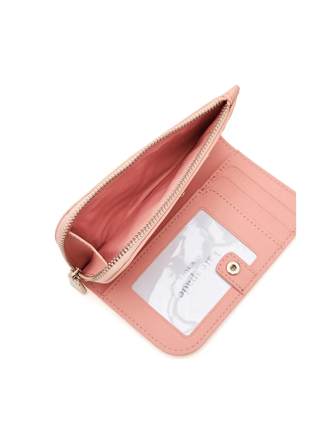 Компактный тонкий бифолд-кошелек Devin Small Slim Bifold Wallet Kate Spade New York — изображение 5 из 5, персиковый