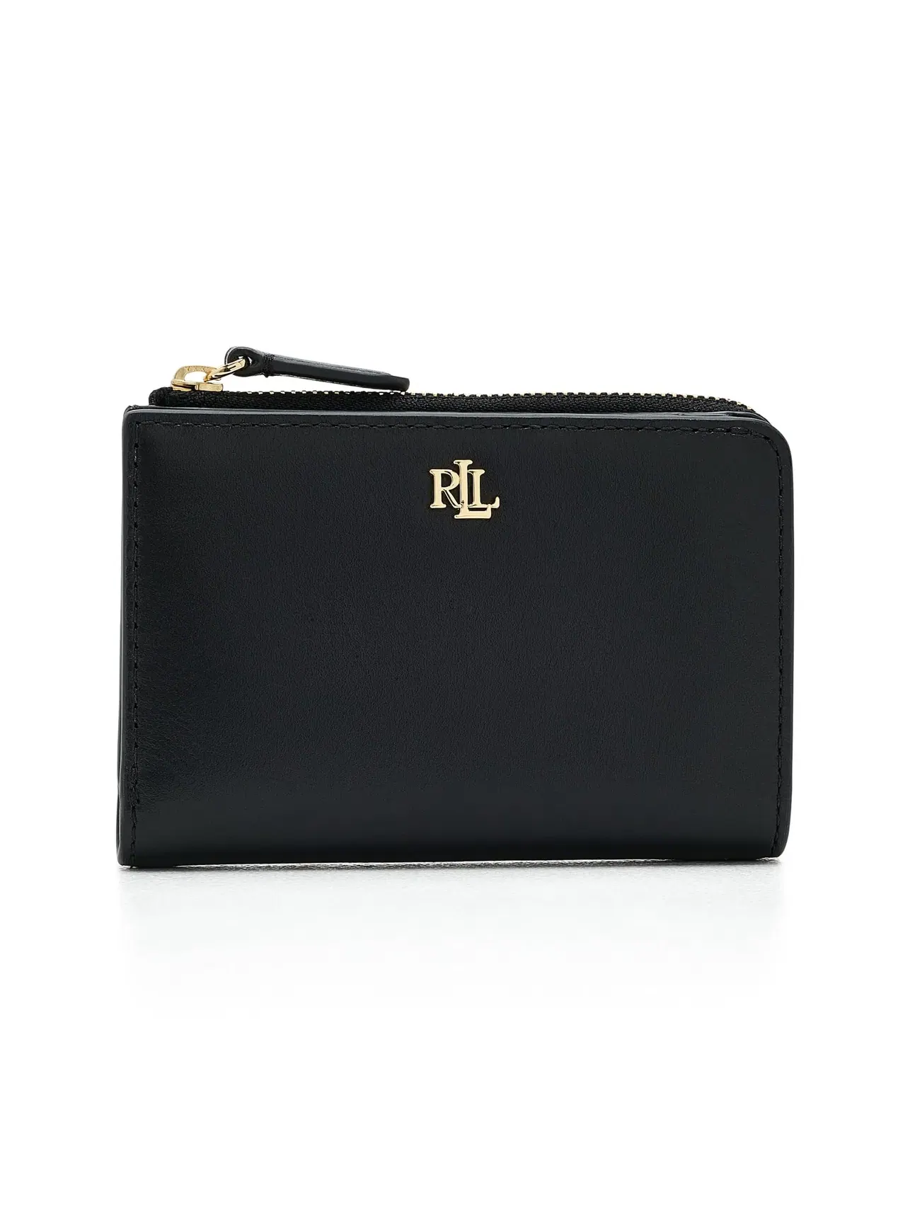 Маленький кожаный бифолд-кошелек Leather Small Bi-Fold Wallet Lauren Ralph Lauren — изображение 1 из 5, черный