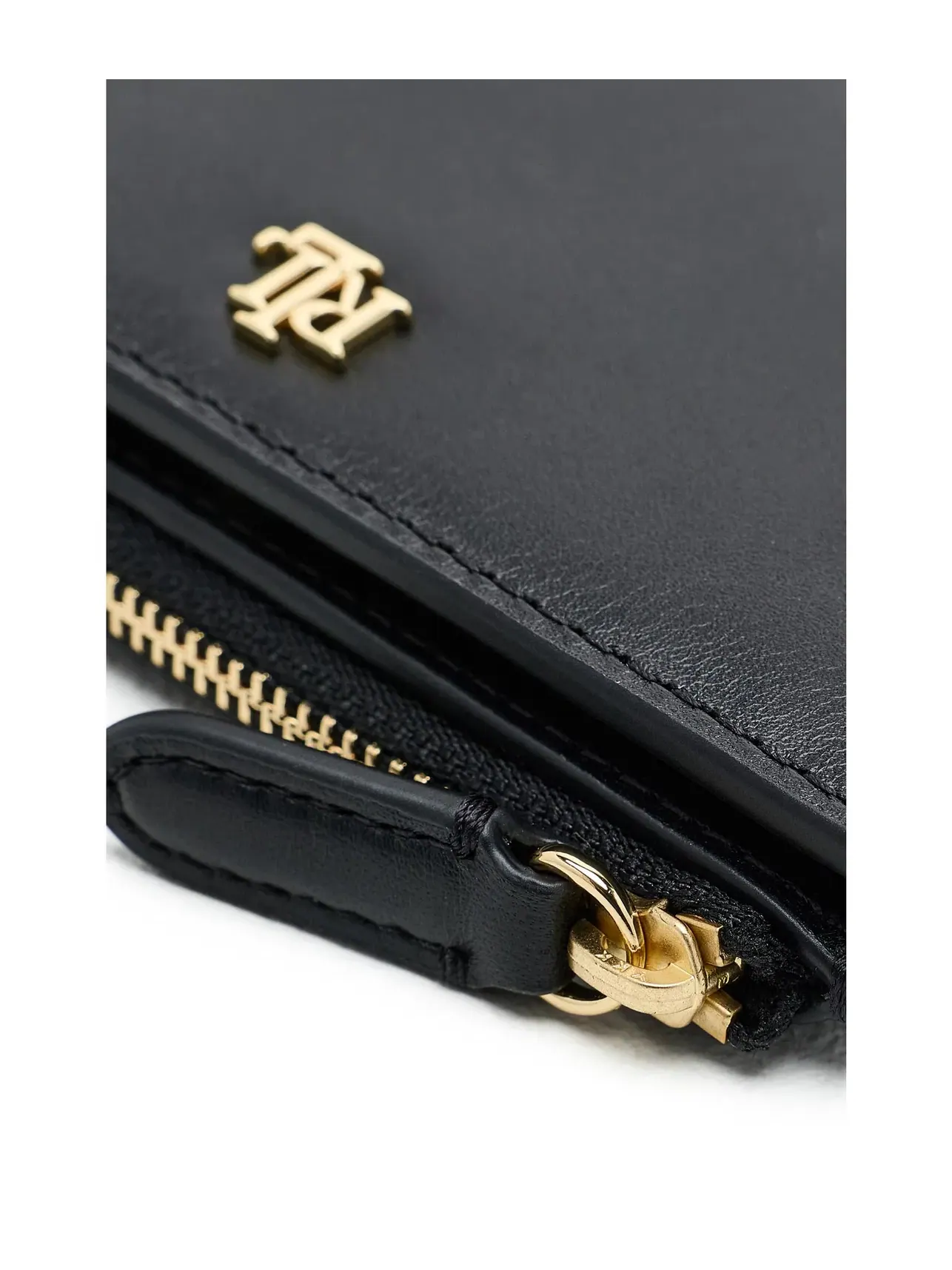 Маленький кожаный бифолд-кошелек Leather Small Bi-Fold Wallet Lauren Ralph Lauren — изображение 4 из 5, черный