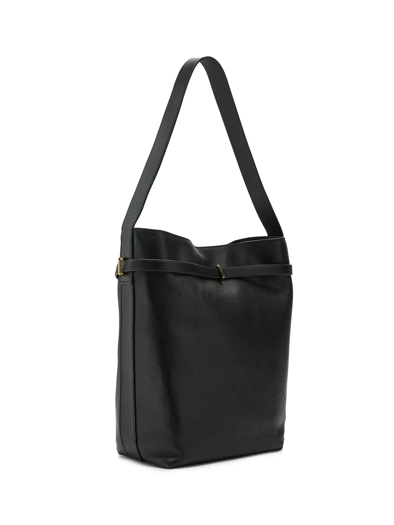Кожаная сумка-ведро с ремнем The Essential Belted Bucket Tote in Leather Madewell — 2