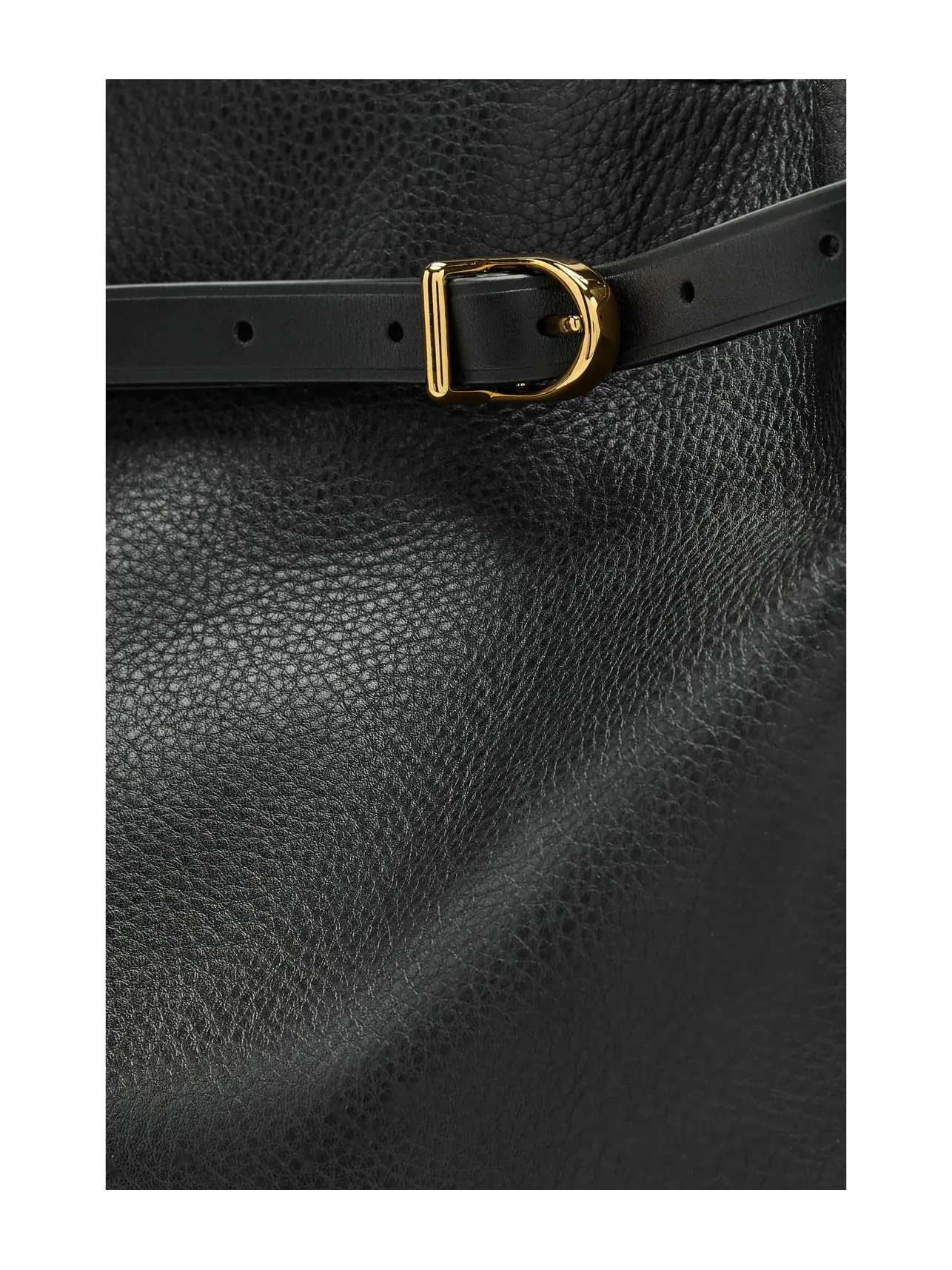Кожаная сумка-ведро с ремнем The Essential Belted Bucket Tote in Leather Madewell — 4