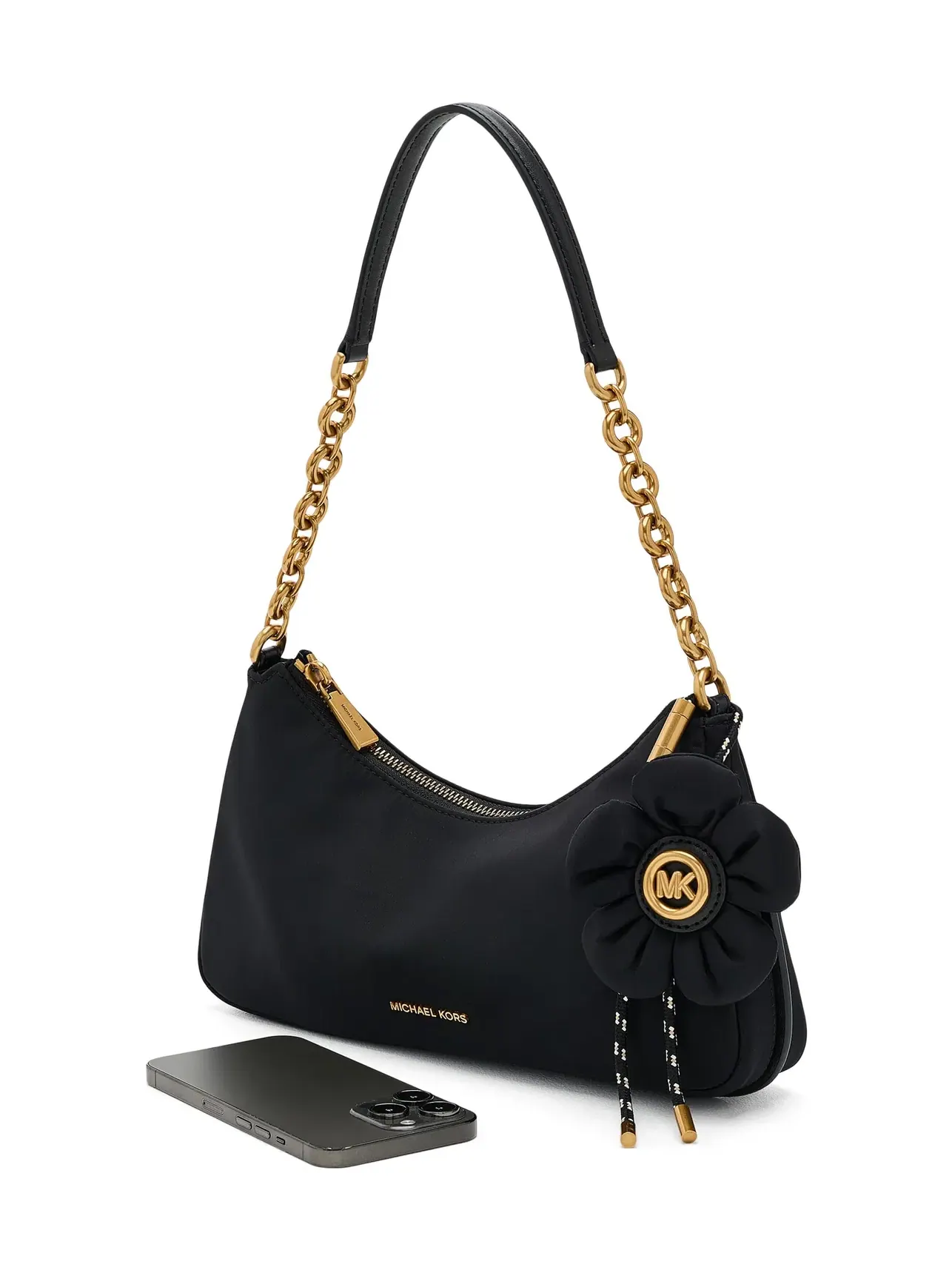Средняя сумка-мешочек на цепочке с шармом Nolita Medium Chain Pouchette with Charm Michael Michael Kors — 3
