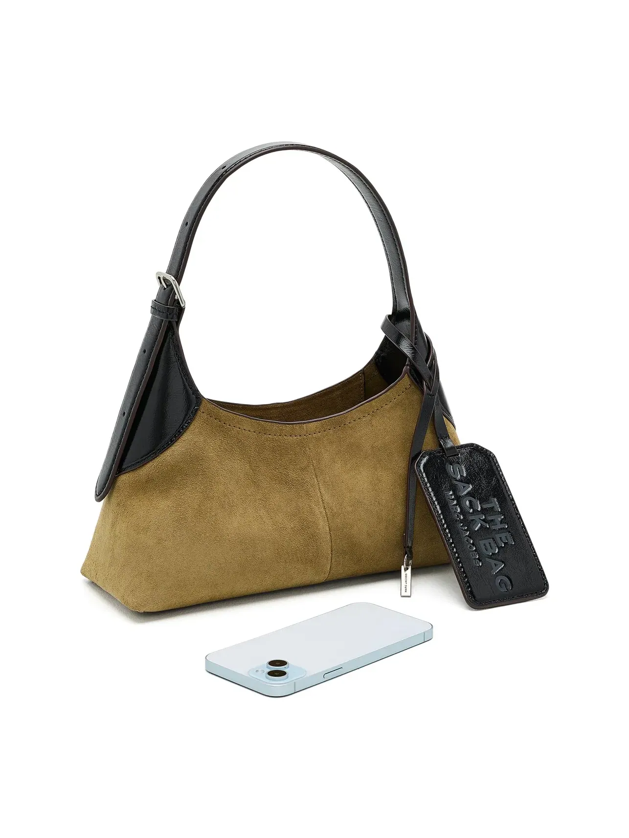 Маленькая сумка-мешок с ремнем из замши Small Belted Sack Bag In Suede Marc Jacobs — 3