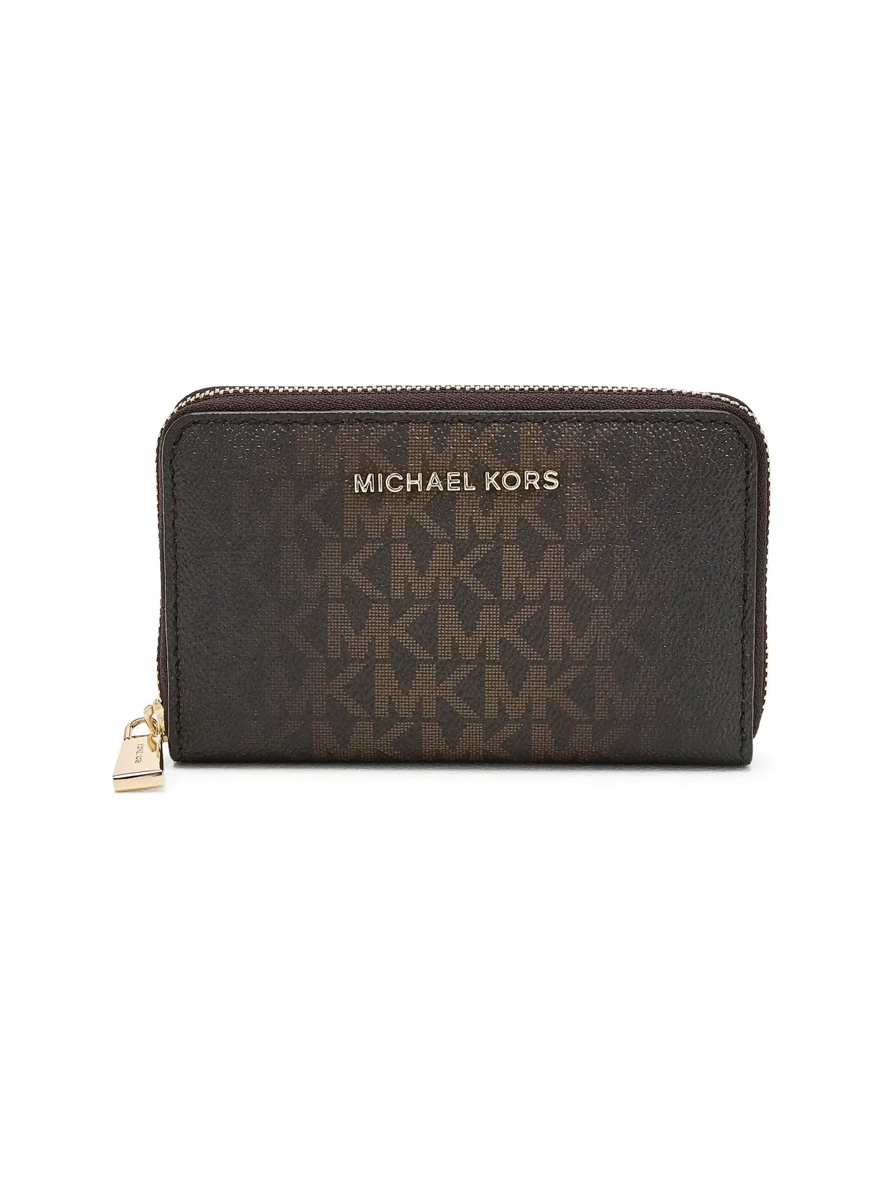 Маленькая визитница на молнии Jet Set Small Zip Around Card Case Michael Michael Kors — изображение 1 из 5, шоколад