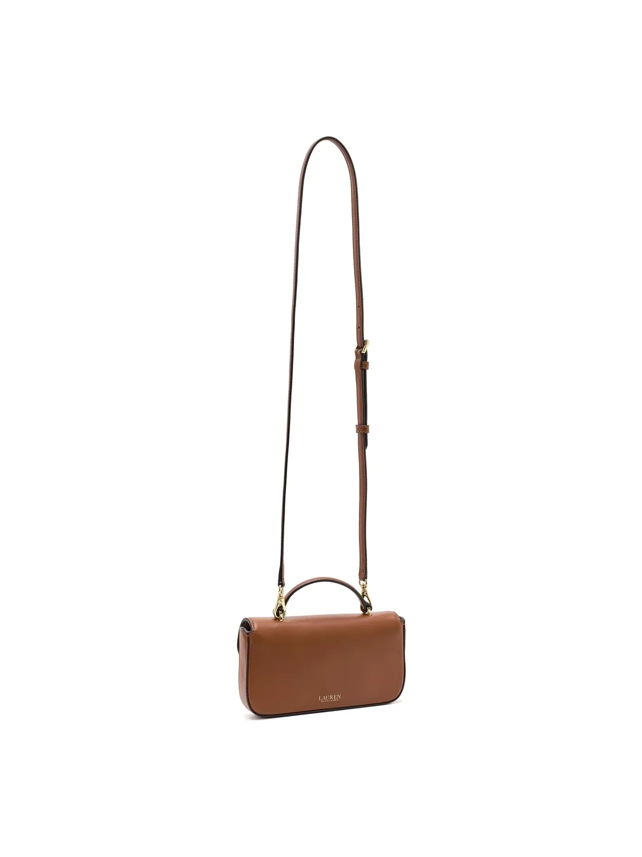 Кошелек-кроссбоди из кожи Leather Marcy Crossbody Wallet Lauren Ralph Lauren — изображение 2 из 5, бежевый