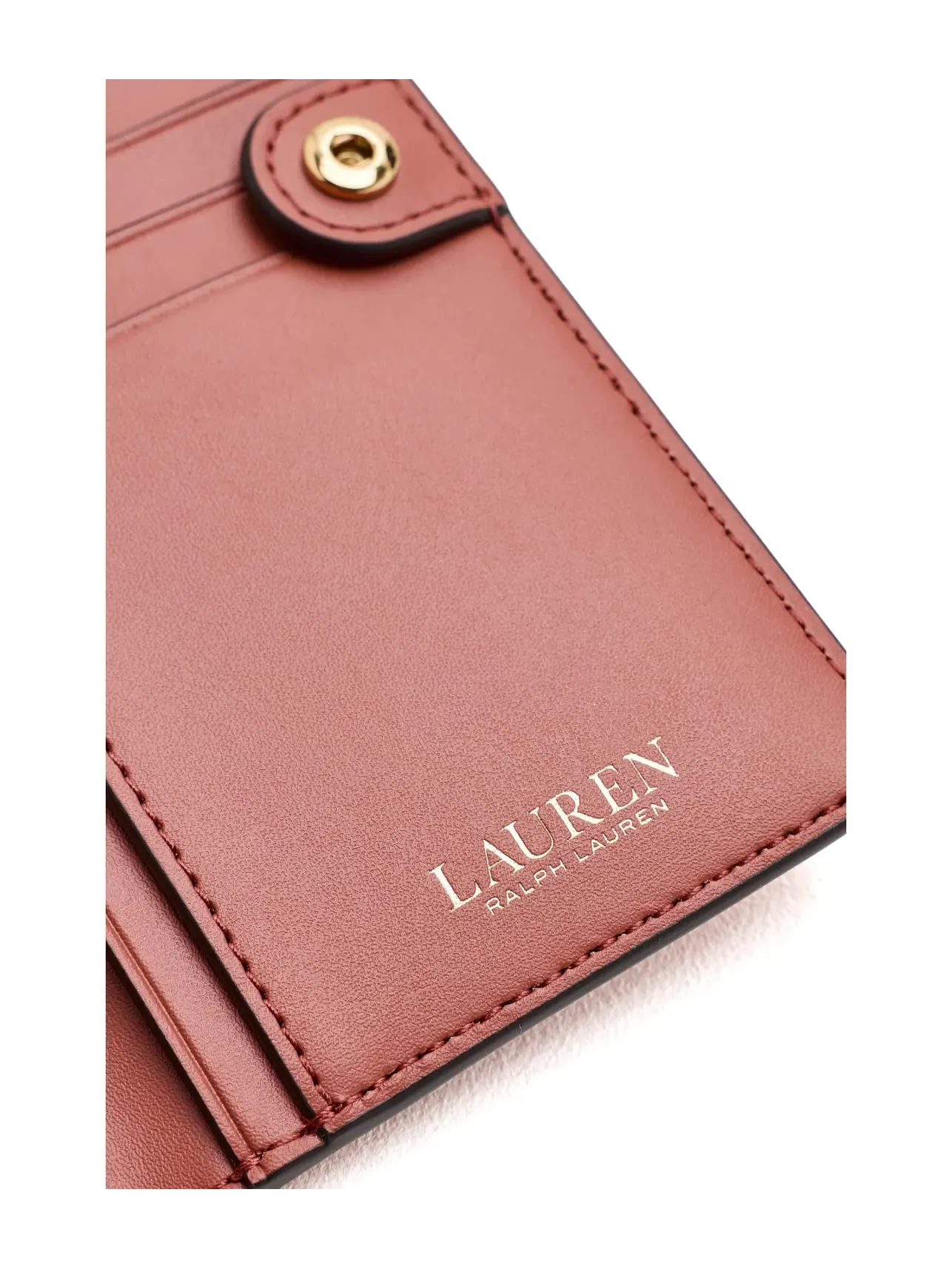 Тонкий кошелек из кожи с перекрестной текстурой Crosshatch Leather Slim Wallet Lauren Ralph Lauren — изображение 4 из 5