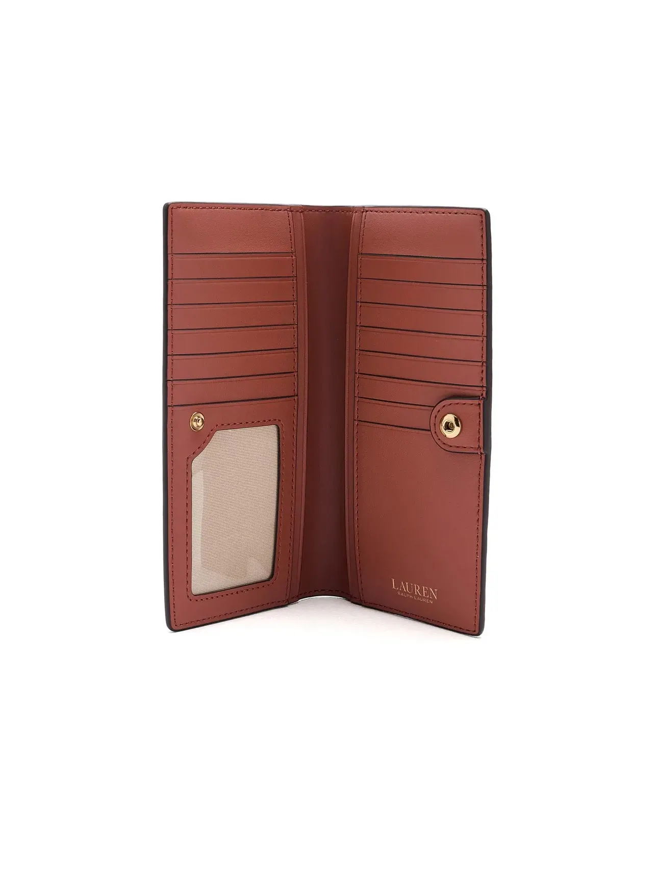 Тонкий кошелек из кожи с перекрестной текстурой Crosshatch Leather Slim Wallet Lauren Ralph Lauren — изображение 5 из 5